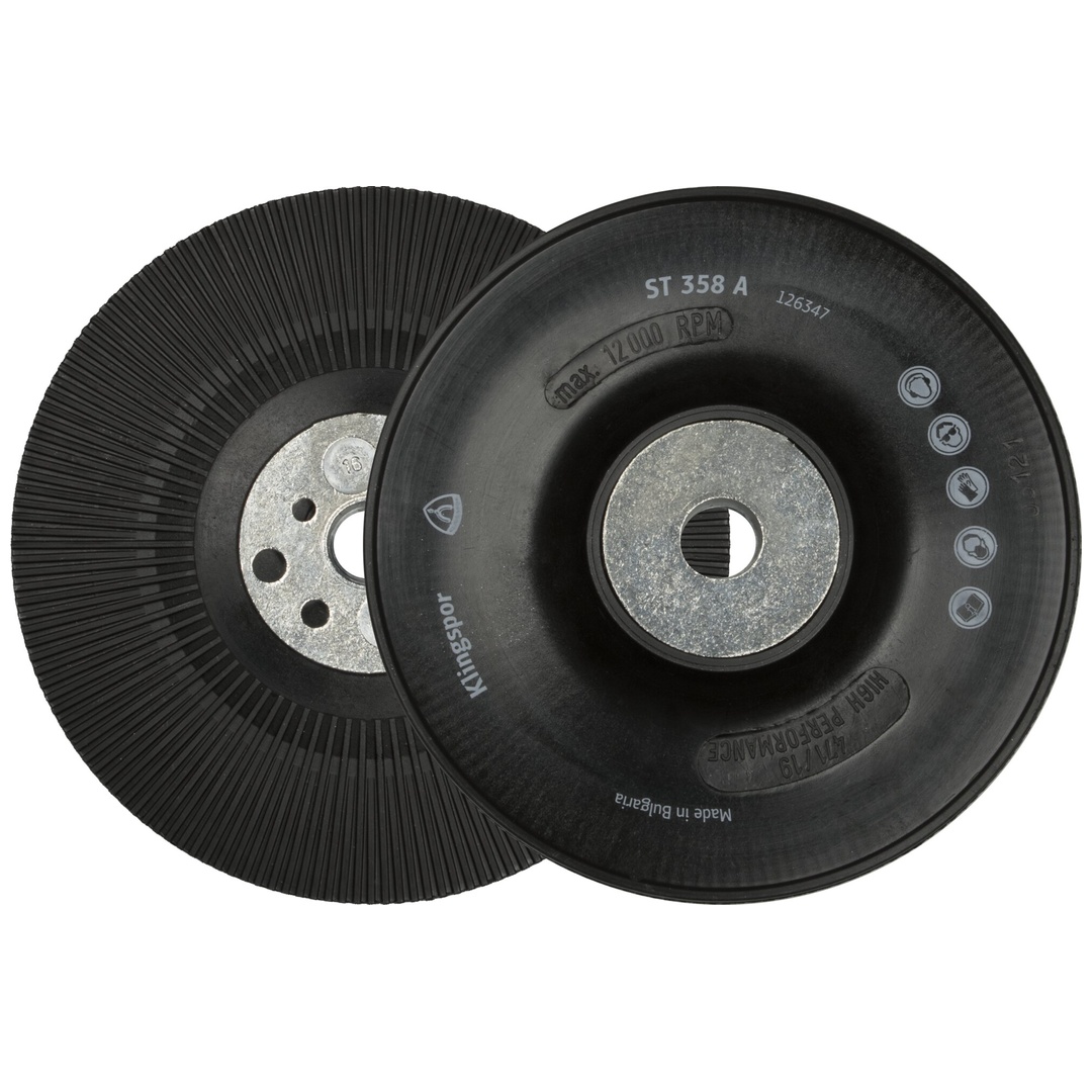 Klingspor ST358A FI-Stützteller gerippt, 180 mm Gewinde M 14