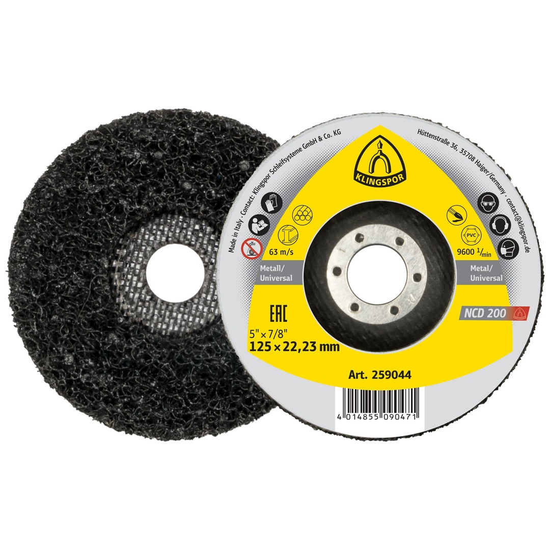 Klingspor NCD 200 Reinigungsscheibe, 115 x 22,23 mm Siliziumkarbid gerade