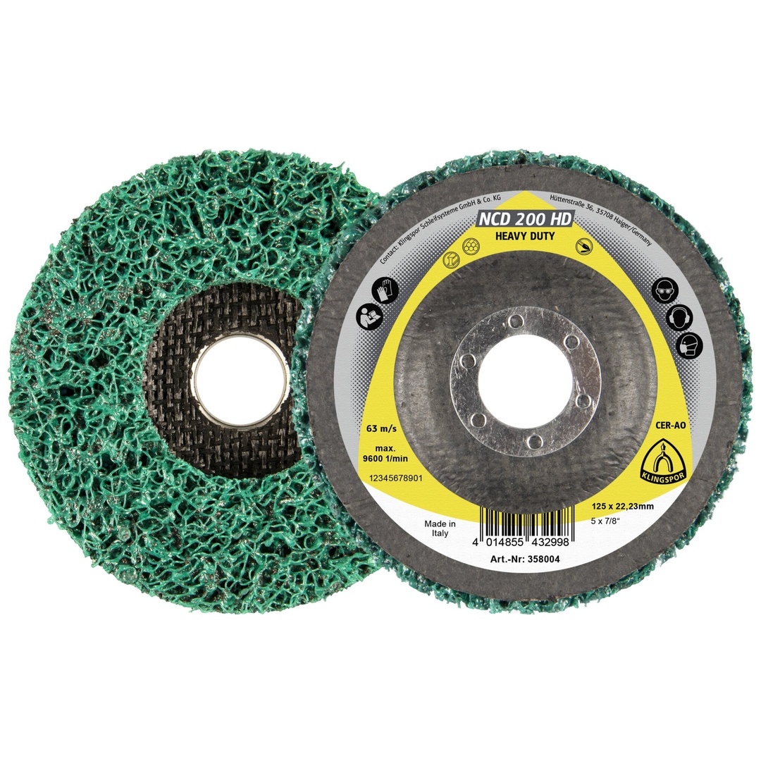 Klingspor NCD 200HD Reinigungsscheibe, 125 x 22,23 mm extra grob Korund gerade