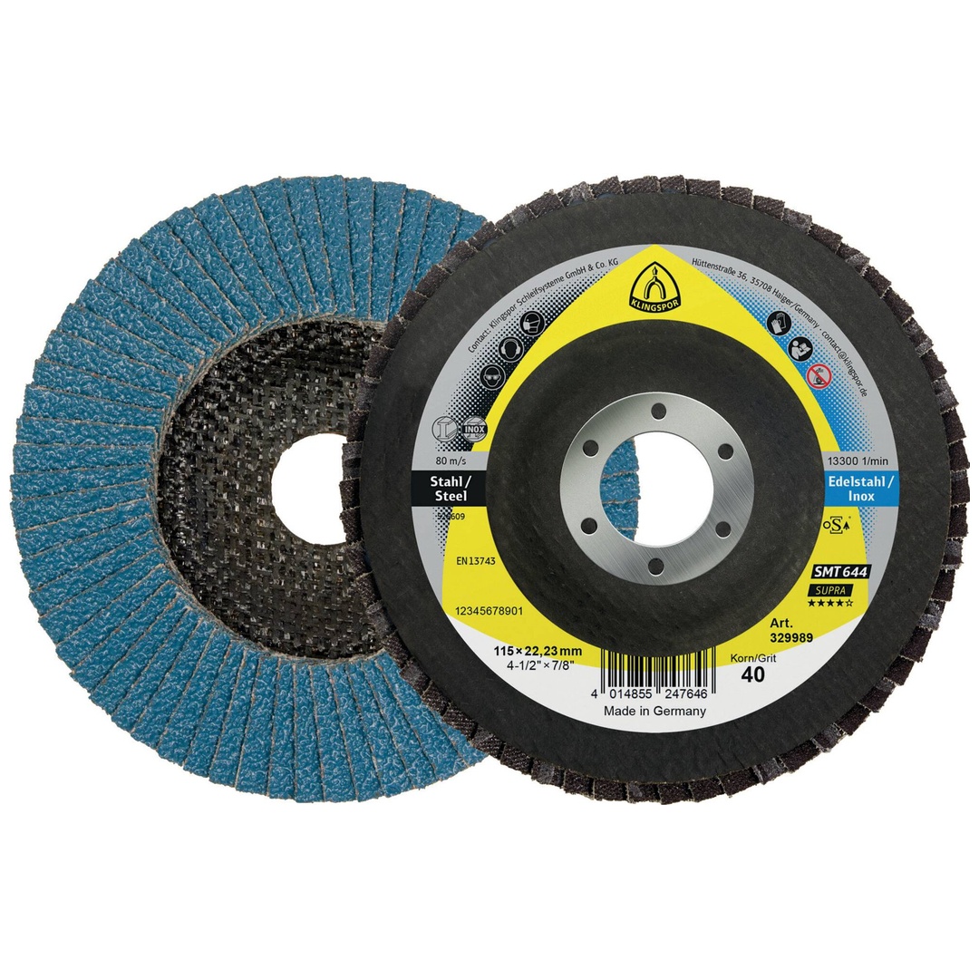 Klingspor SMT 644 Schleifmopteller, 125 x 22,23 mm Korn 80 gerade