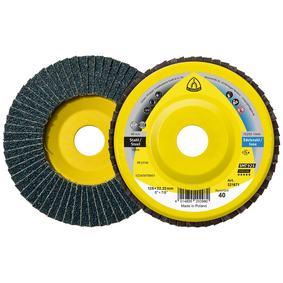 Klingspor SMT 925 Schleifmopteller, 115 x 22,23 mm Korn 40 gerade
