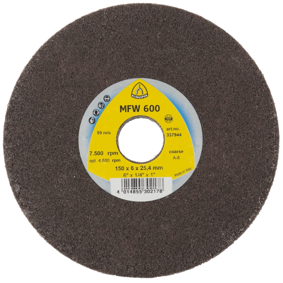 Klingspor MFW 600 UNITIZED WHEEL Kompaktscheiben, 150 x 3 x 25,4 mm Coarse Siliziumkarbid