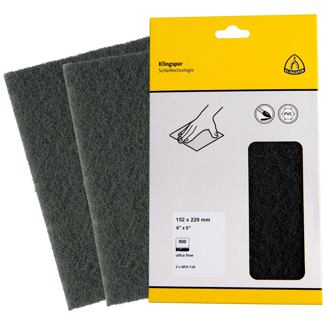 Klingspor NPA 500 Vliesbogen, 152 x 229 mm Ultra Fine Siliziumkarbid, SB-verpackt im Reiter