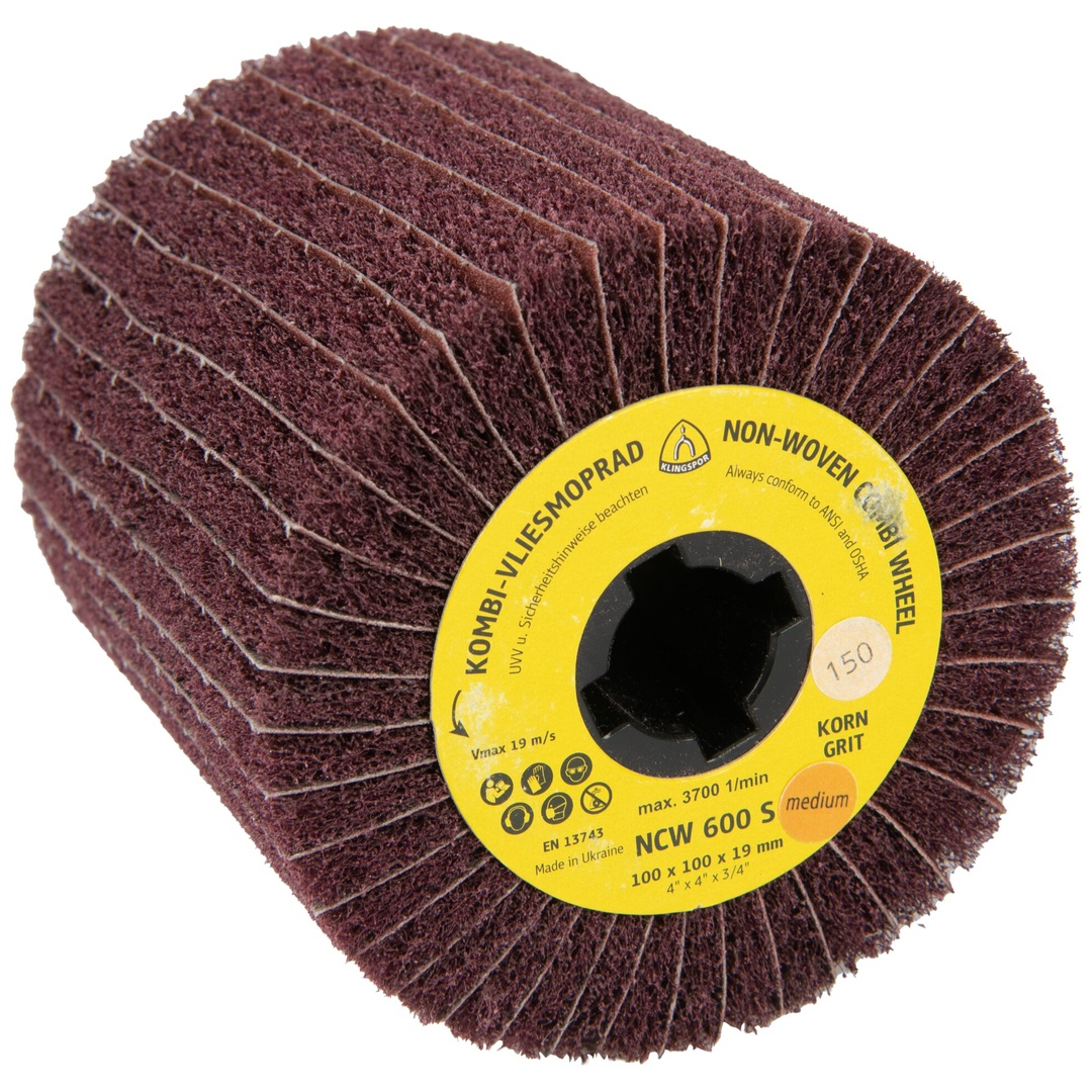 Klingspor NCW 600 S Vliesmopräder Kombination, 100 x 50 x 19 mm Korn 80 Coarse