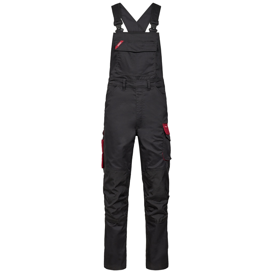 ENGEL Galaxy Latzhose mit Stretch 3809-255-79757 Gr. 48 anthrazit/rot