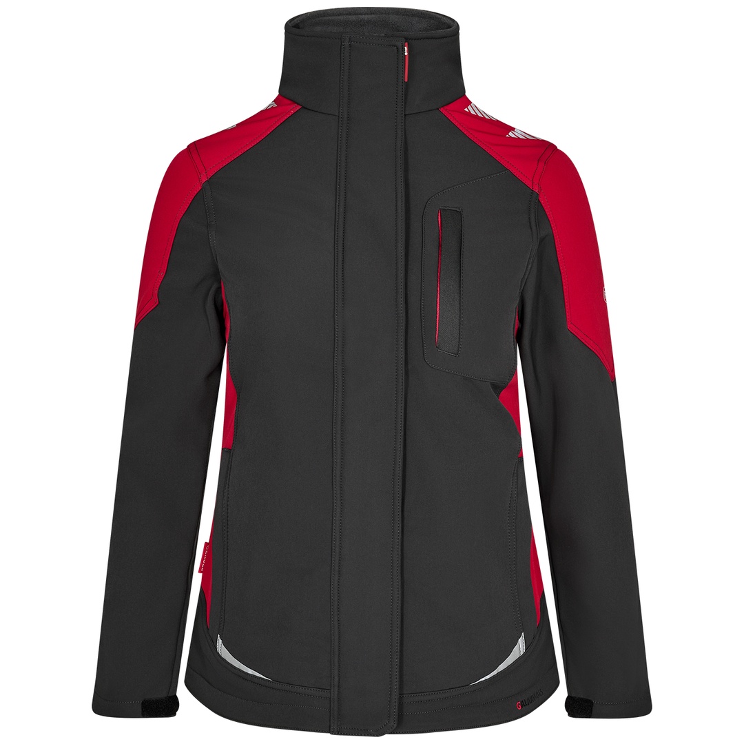 Engel Galaxy Damen-Softshell-Jacke 8815-229 Gr. S Anthrazit Grau/Tomato Red