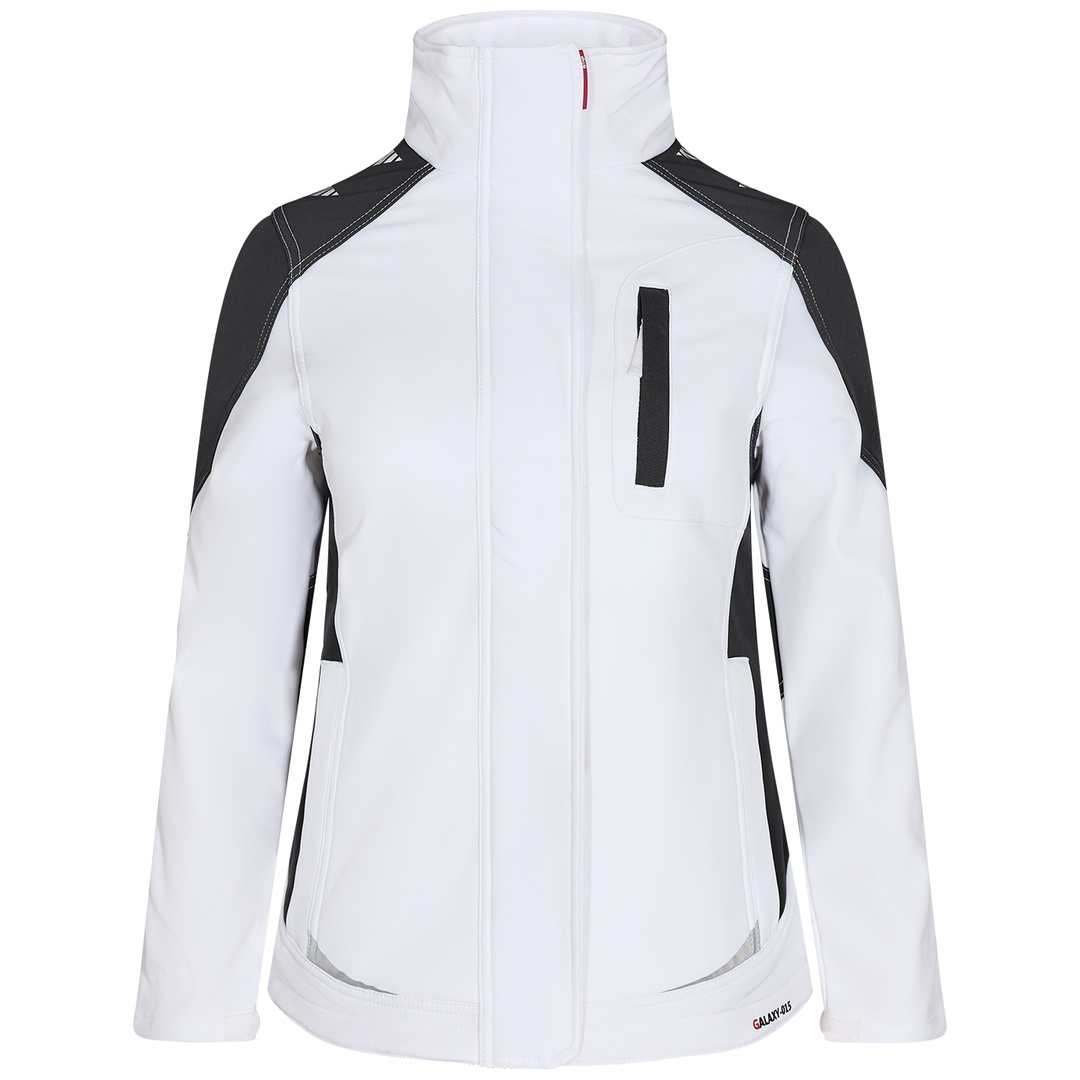 Engel Galaxy Damen-Softshell-Jacke 8815-229 Gr. M Weiss/Anthrazit Grau