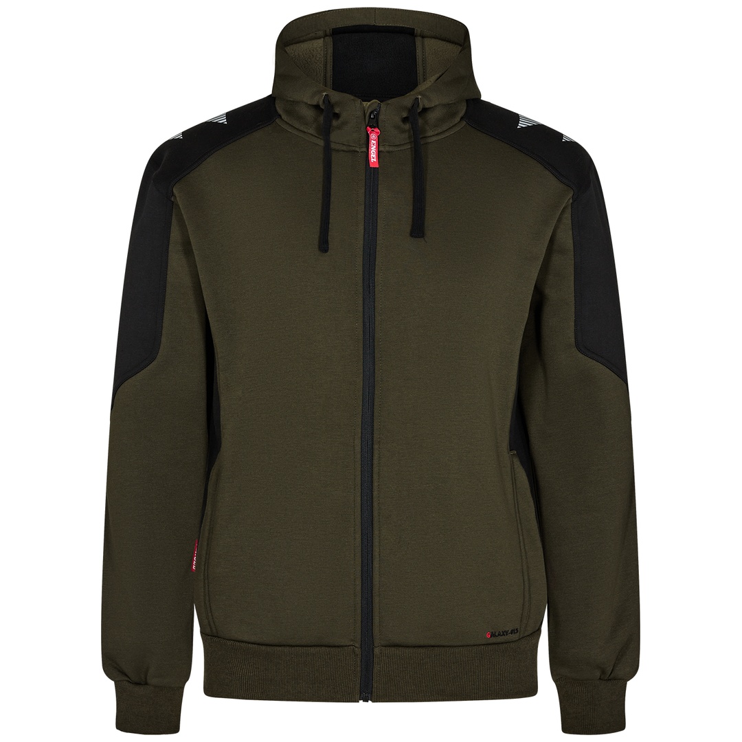 ENGEL Sweatjacke Cardigan Galaxy 8820-233-5320 Gr. L forest green/schwarz