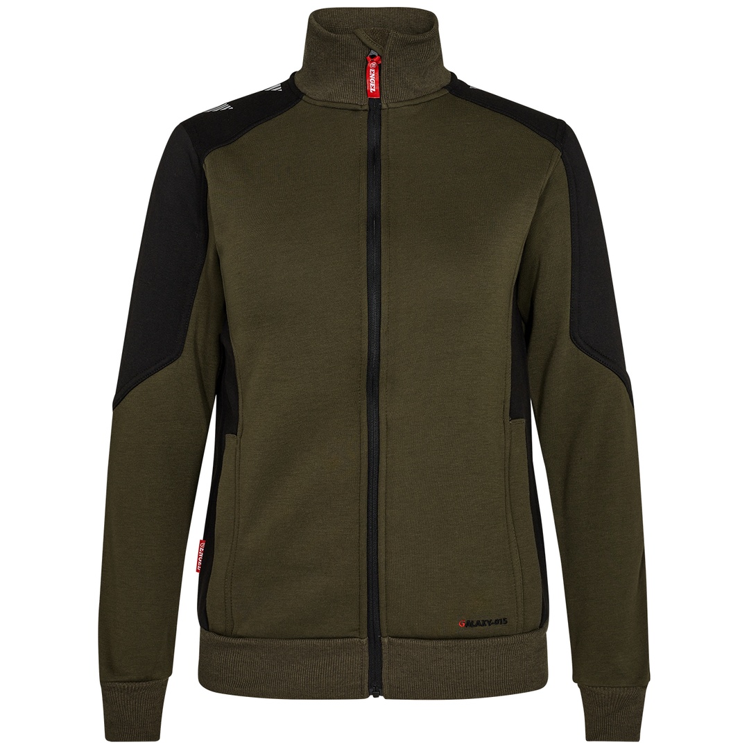 ENGEL Damen Sweatjacke Cardigan Galaxy 8825-233-5320 Gr. XS forest green/schwarz