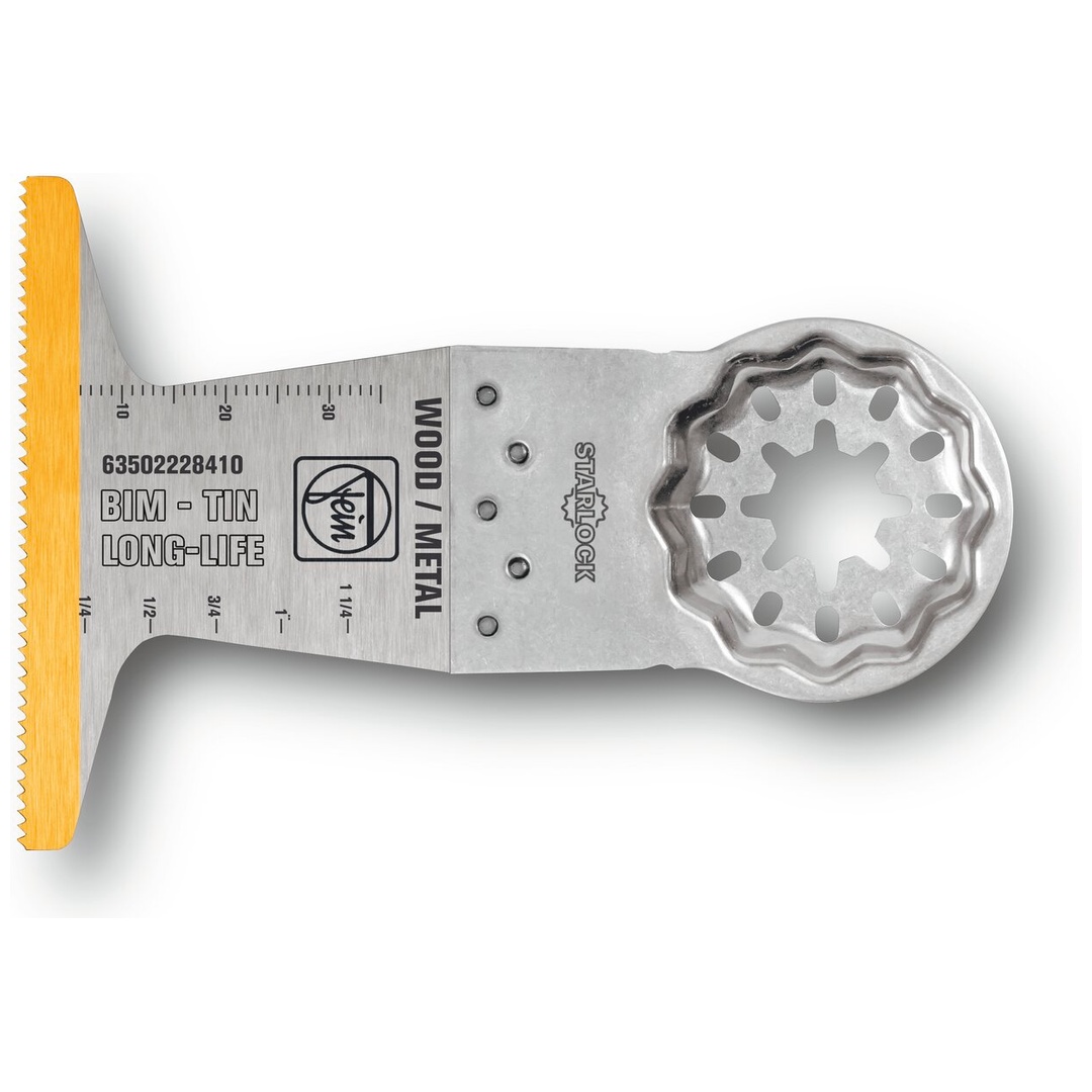 FEIN Sägeblatt E-Cut Bi-Metall mit TiN-Beschichtung, Länge 50 mm, Breite 65 mm, VE 3