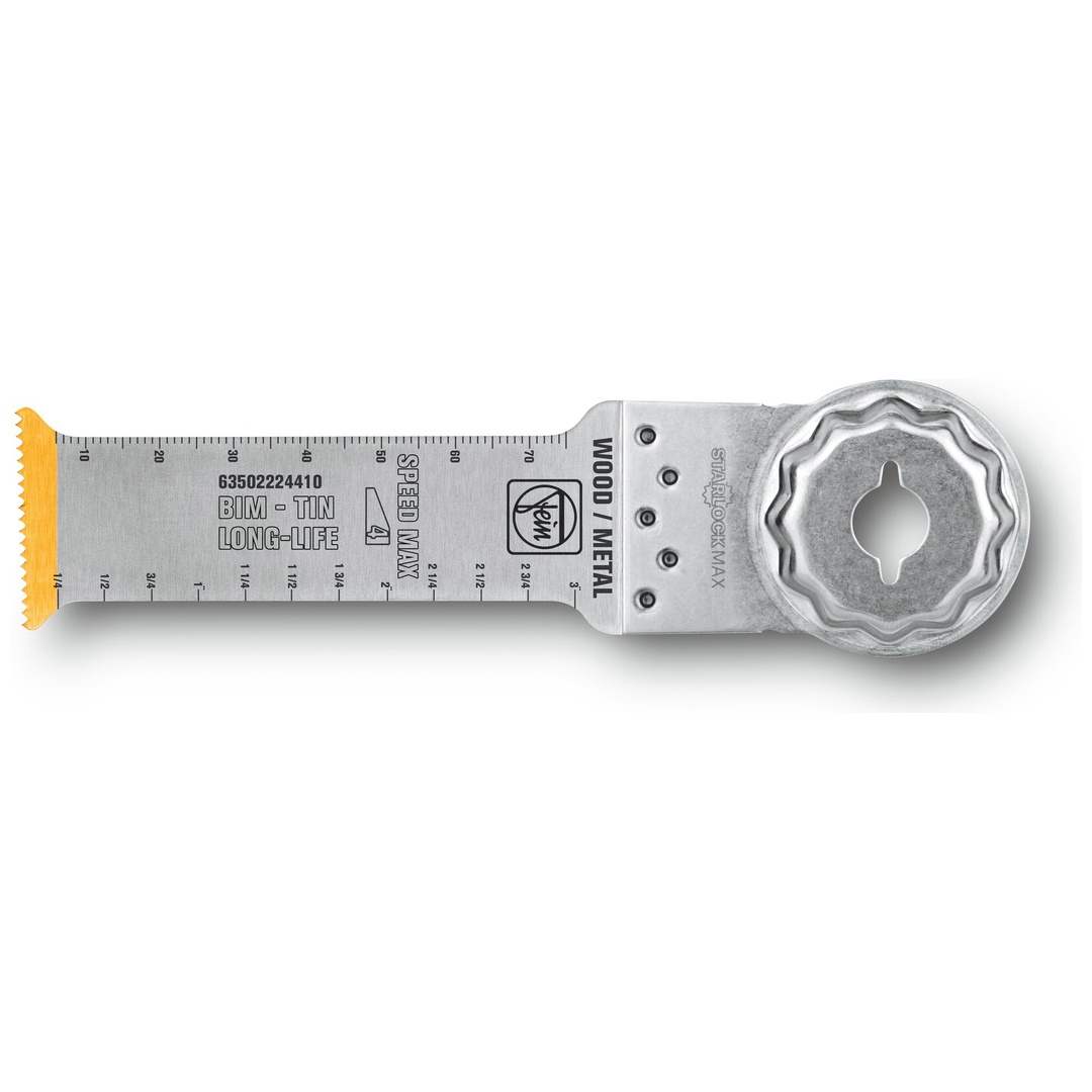 FEIN Sägeblatt E-Cut Bi-Metall mit TiN-Beschichtung, Länge 90 mm, Breite 32 mm, VE 50