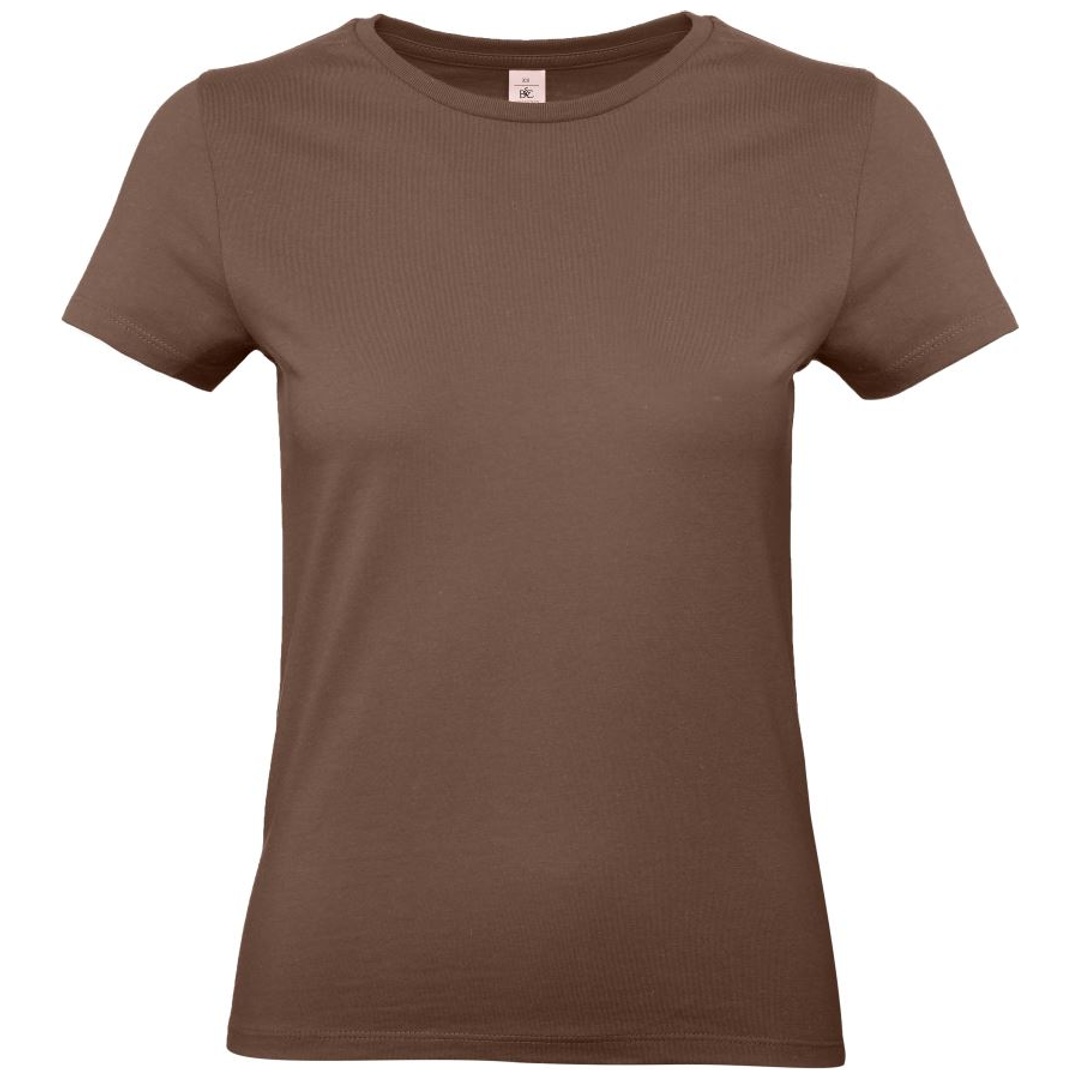 B&C Schweres T-Shirt Damen 01.004T Gr. M chocolate