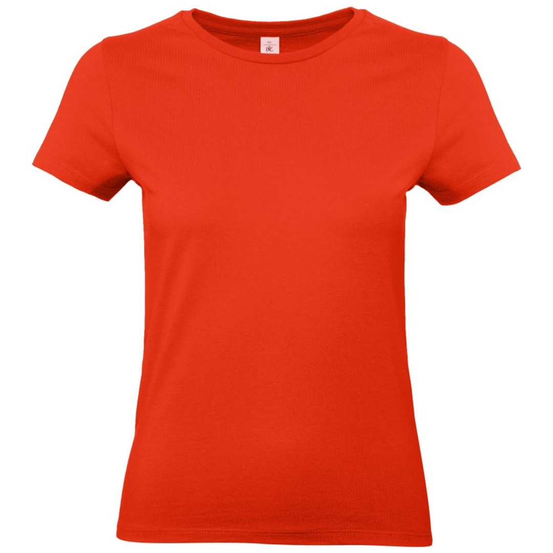 B&C Schweres T-Shirt Damen 01.004T Gr. XS fire red