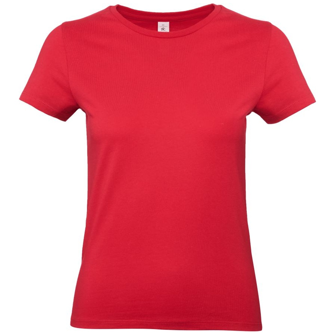 B&C Schweres T-Shirt Damen 01.004T Gr. L rot
