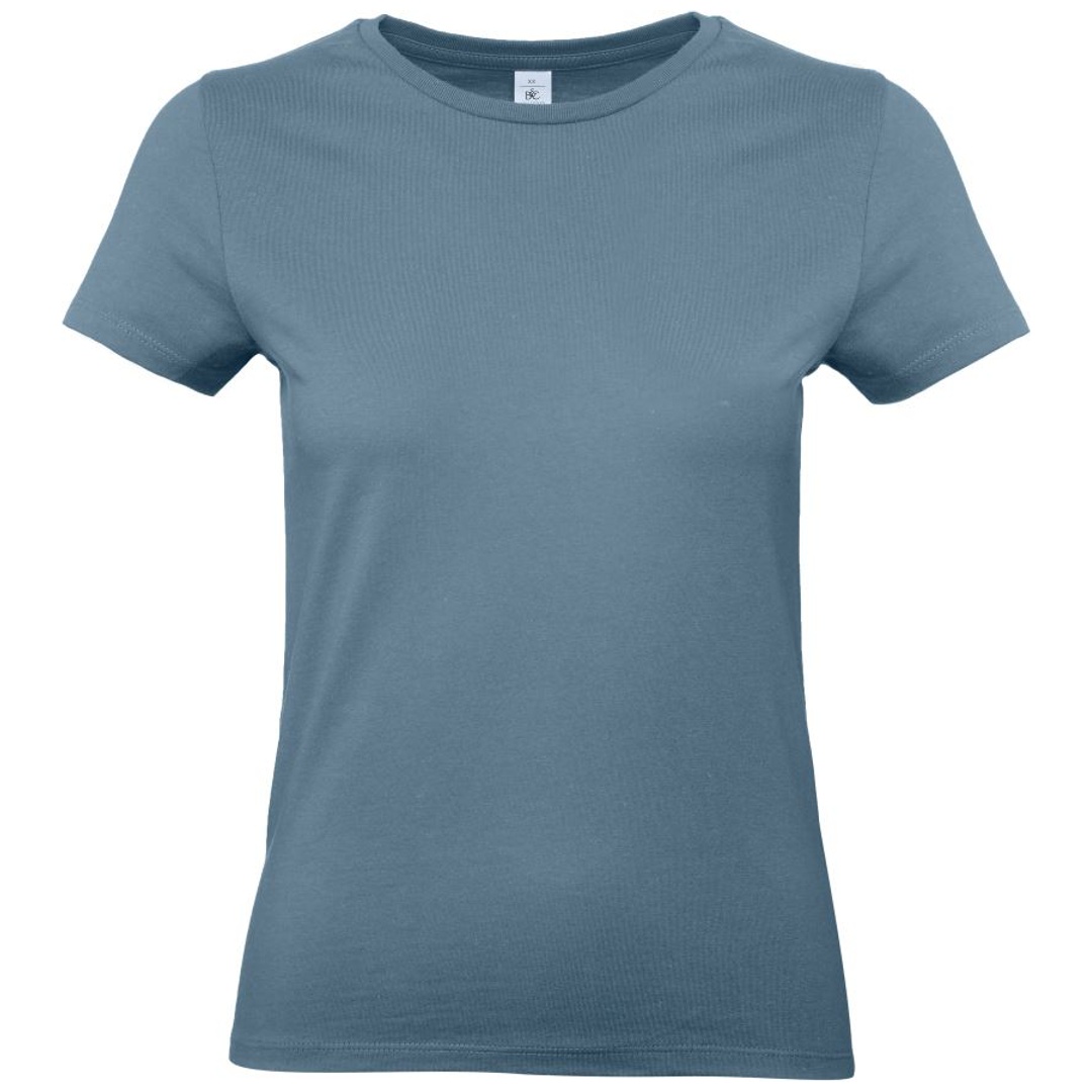 B&C Schweres T-Shirt Damen 01.004T Gr. XL stone blue