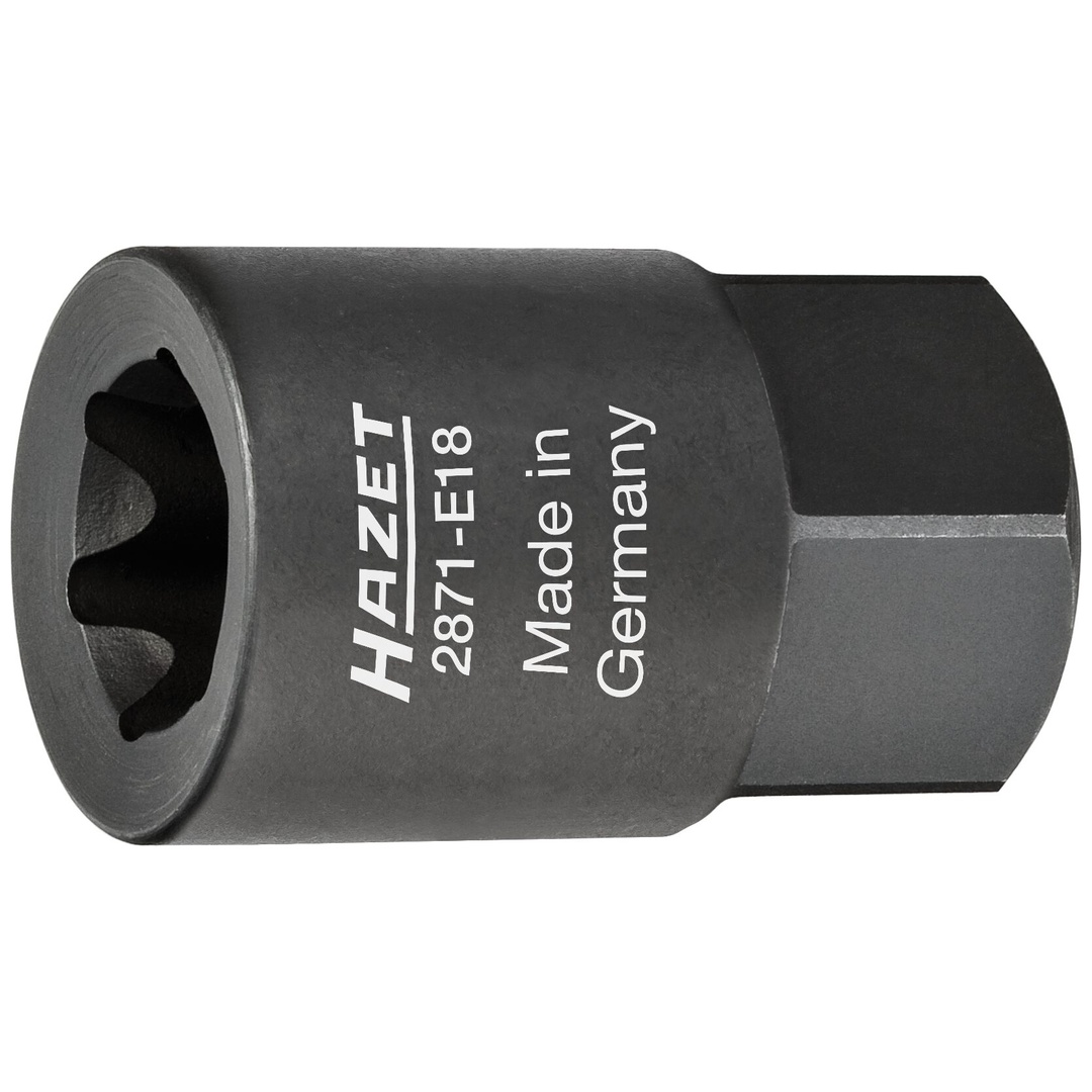 Hazet Bremssattel Einsatz 22 mm Außen-Sechskant, Außen TX Profil, SW E18