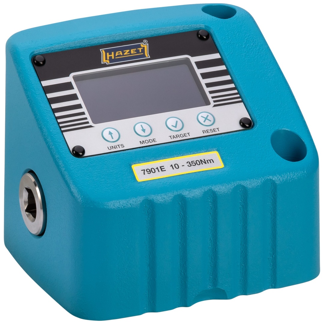 Hazet Drehmoment-Prüfgerät, elektronisch, 10 - 350 Nm 7901E, Drehmomentbereich: 10 - 350 Nm, 1/2 (12,5 mm) Vierkant hohl, (LxBxH) 138 x 110 x 117 mm