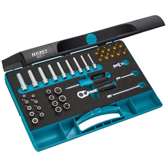 Hazet Steckschlüssel Satz 1/4" (6,3 mm) Vierkant hohl, Außen Sechskant-Tractionsprofil, Außen TX, Innen TX, Schlitz, Kreuzschlitz PH, Innen Sechskant,