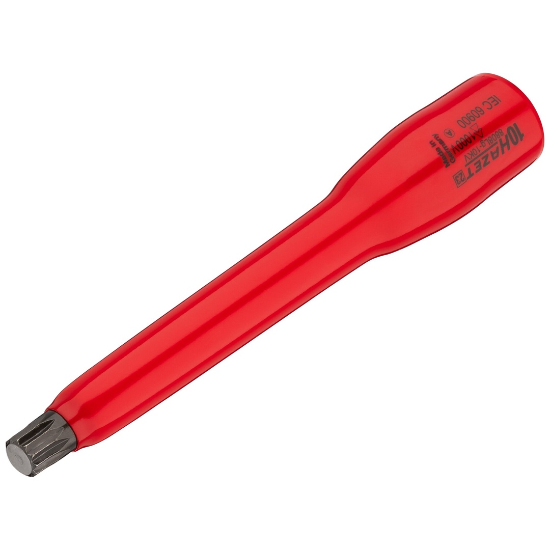 Hazet Schraubendreher-Steckschlüsseleinsatz, schutzisoliert 3/8 (10 mm) Vierkant hohl, Innen Vielzahn Profil XZN, SW M10