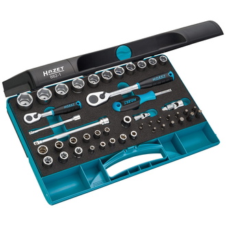 Hazet Steckschlüssel Satz 3/8" (10 mm) Vierkant hohl, 1/4" (6,3 mm) Vierkant hohl, 1/4" (6,3 mm) Sechskant massiv, 5/16" (8 mm) Sechskant massiv, Auße