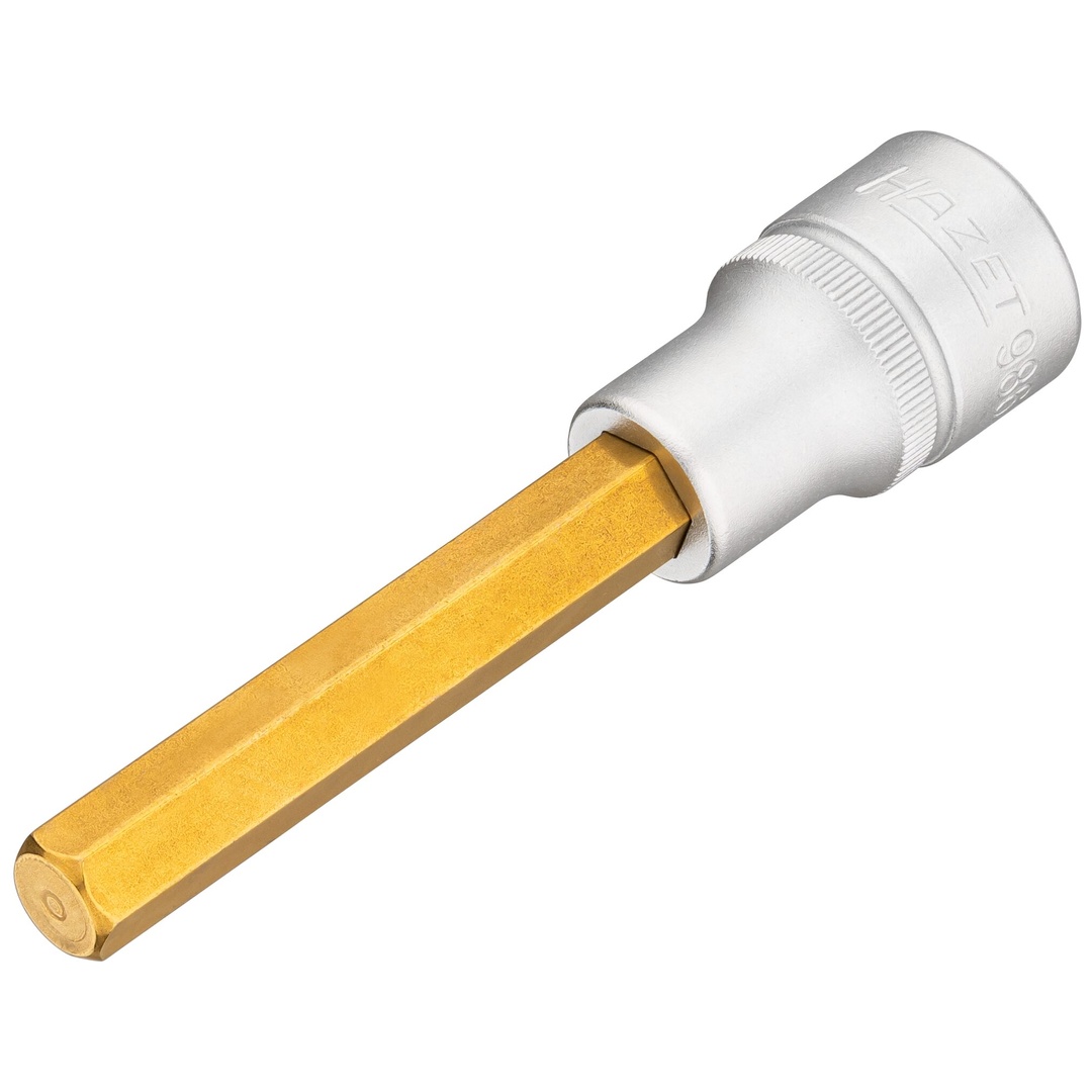 Hazet Schraubendreher-Steckschlüsseleinsatz 986L-10, 1/2 (12,5 mm) Vierkant hohl, Innen Sechskant Profil, SW 10 mm