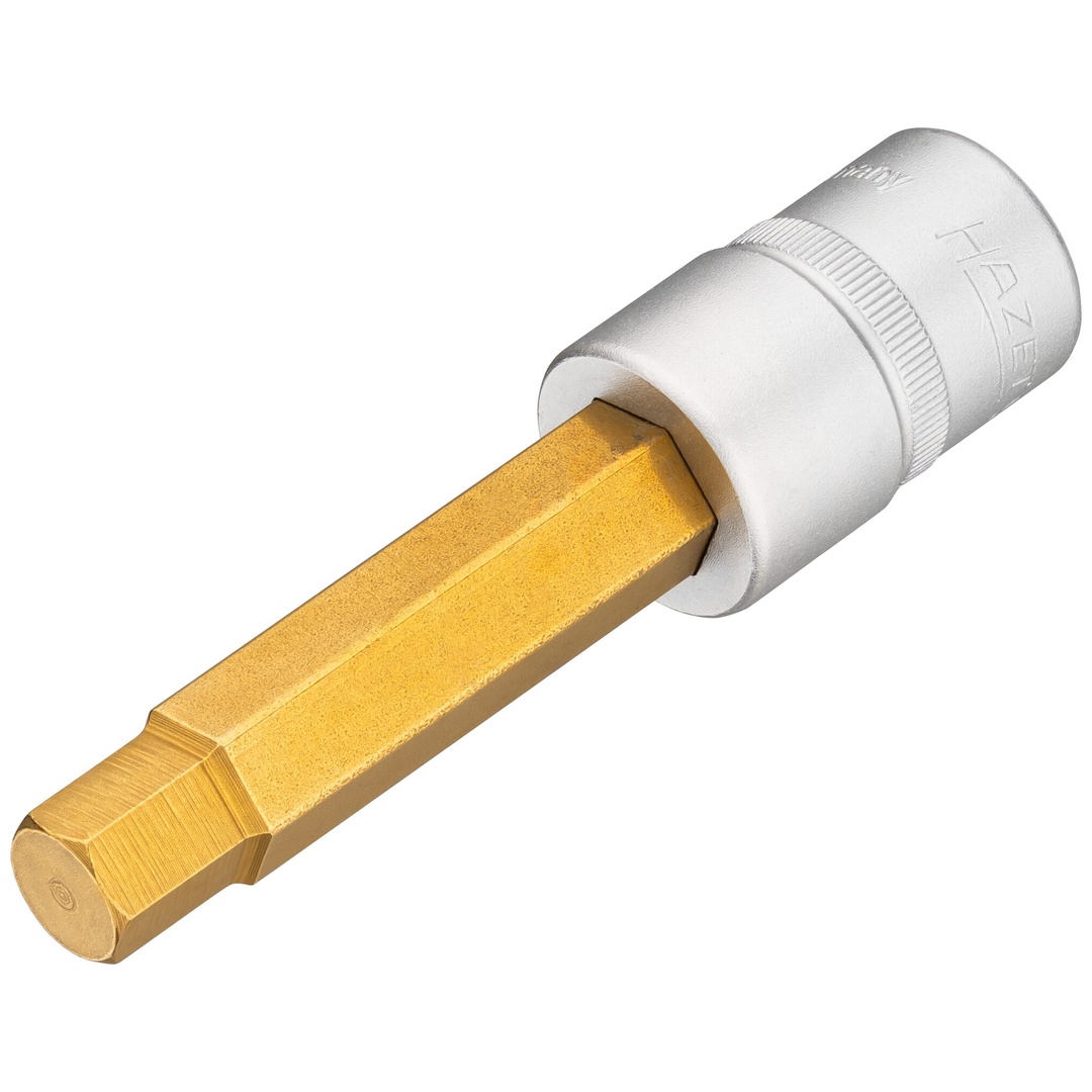 Hazet Schraubendreher-Steckschlüsseleinsatz 986L-12, 1/2 (12,5 mm) Vierkant hohl, Innen Sechskant Profil, SW 12 mm