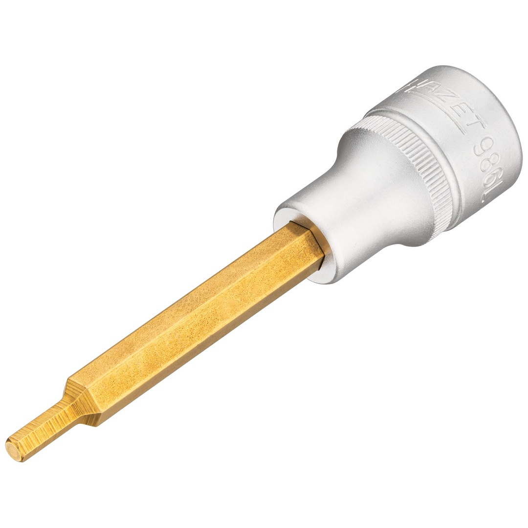 Hazet Schraubendreher-Steckschlüsseleinsatz 986L-4, 1/2 (12,5 mm) Vierkant hohl, Innen Sechskant Profil, SW 4 mm