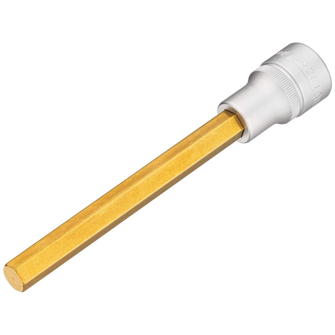 Hazet Schraubendreher-Steckschlüsseleinsatz 986SL-10, 1/2 (12,5 mm) Vierkant hohl, Innen Sechskant Profil, SW 10 mm