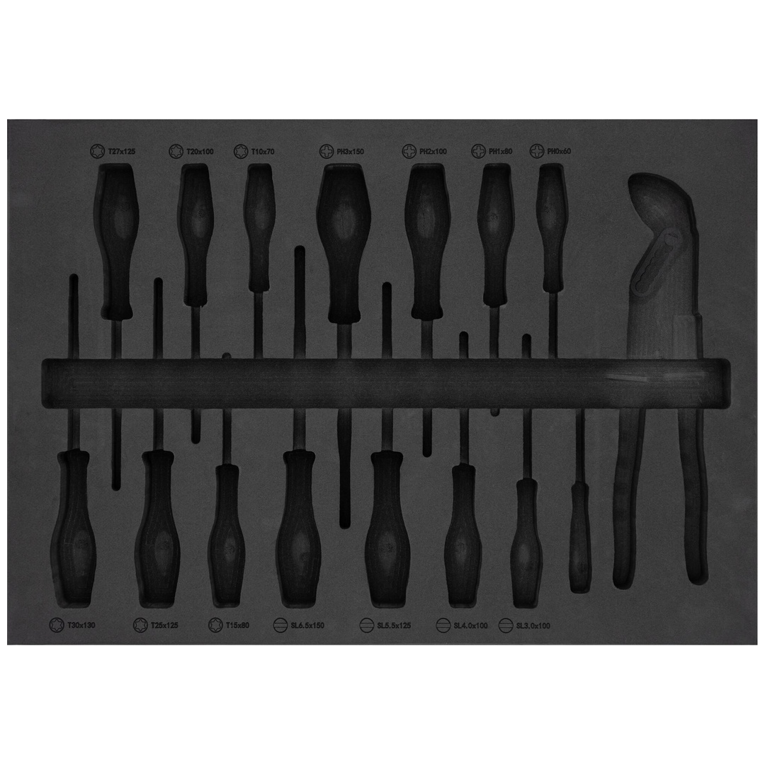VIGOR Weichschaumeinlage, leer, V2025-L, (LxBxH) 563 x 393 x 35 mm