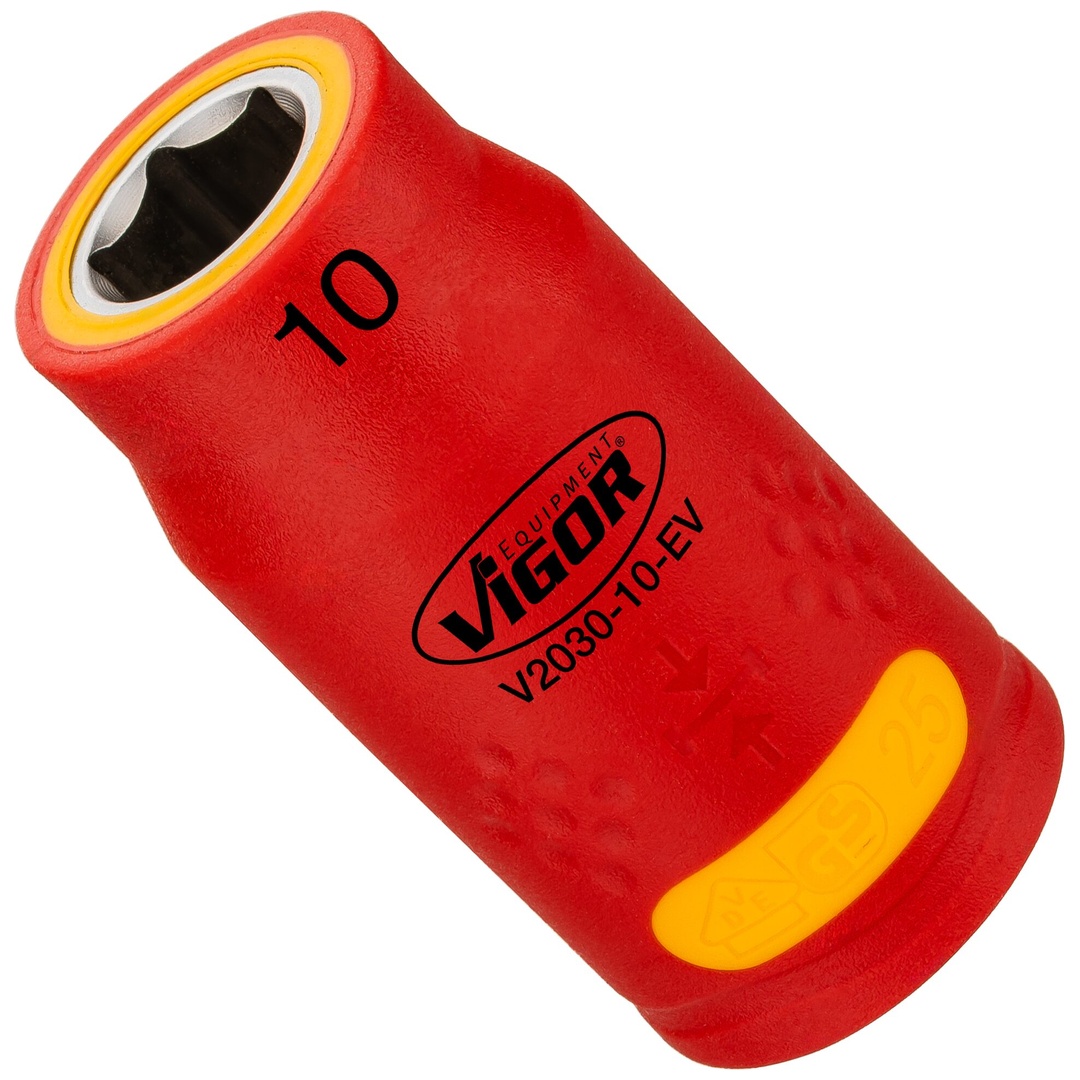 VIGOR Steckschlüsseleinsatz, EV, 3/8 (10 mm) Vierkant hohl, Außen Sechskant Profil, SW 10 mm