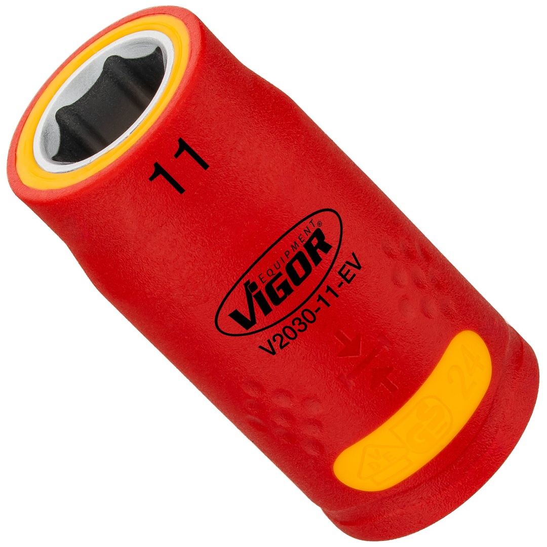 VIGOR Steckschlüsseleinsatz, EV, 3/8 (10 mm) Vierkant hohl, Außen Sechskant Profil, SW 11 mm