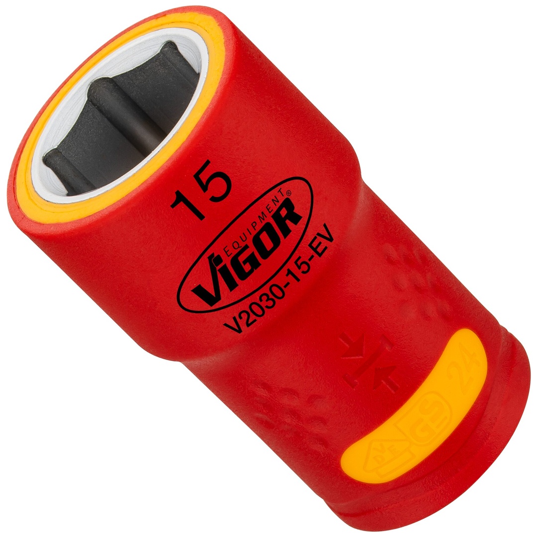 VIGOR Steckschlüsseleinsatz, EV, 3/8 (10 mm) Vierkant hohl, Außen Sechskant Profil, SW 15 mm