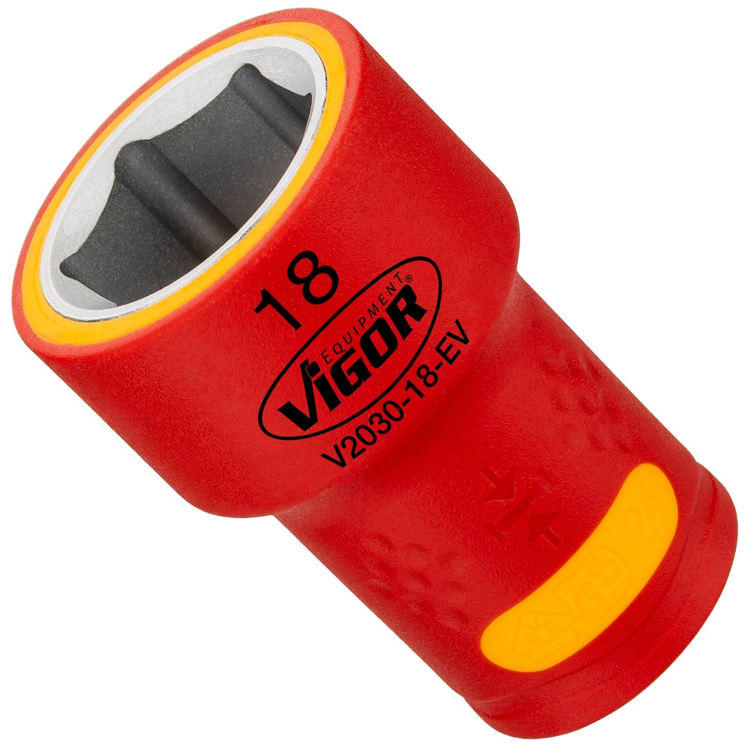 VIGOR Steckschlüsseleinsatz, EV, 3/8 (10 mm) Vierkant hohl, Außen Sechskant Profil, SW 18 mm