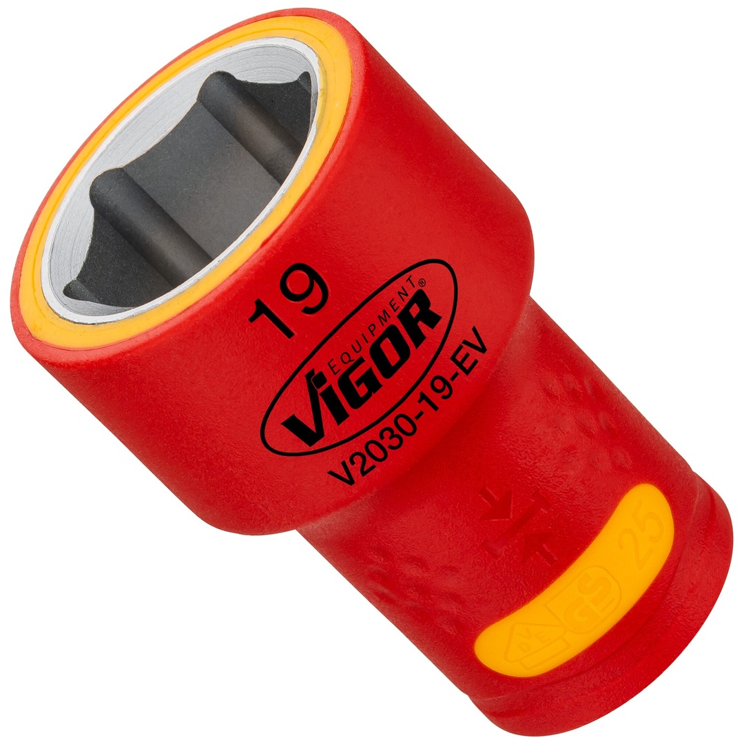 VIGOR Steckschlüsseleinsatz, EV, 3/8 (10 mm) Vierkant hohl, Außen Sechskant Profil, SW 19 mm