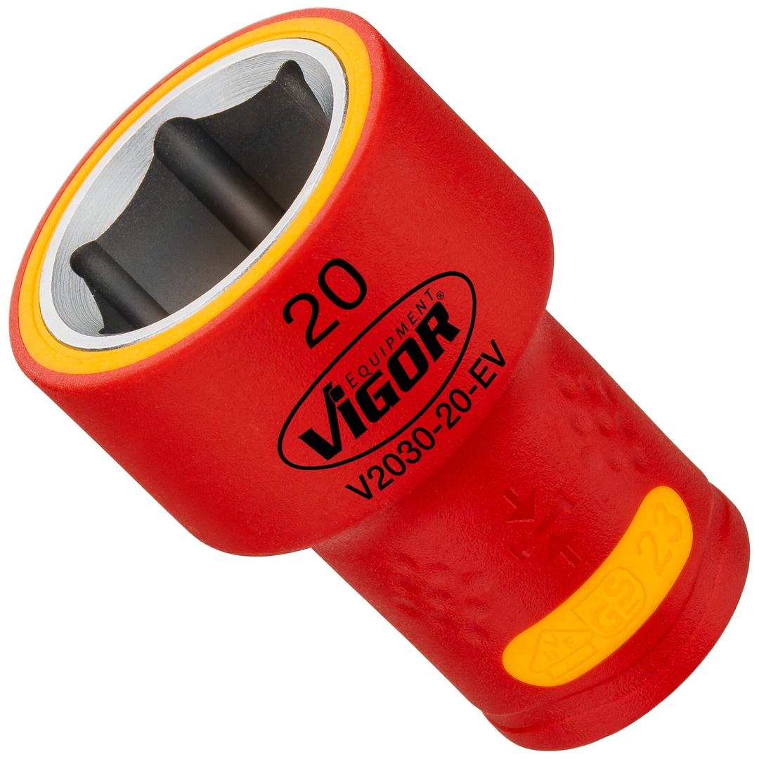 VIGOR Steckschlüsseleinsatz, EV, 3/8 (10 mm) Vierkant hohl, Außen Sechskant Profil, SW 20 mm