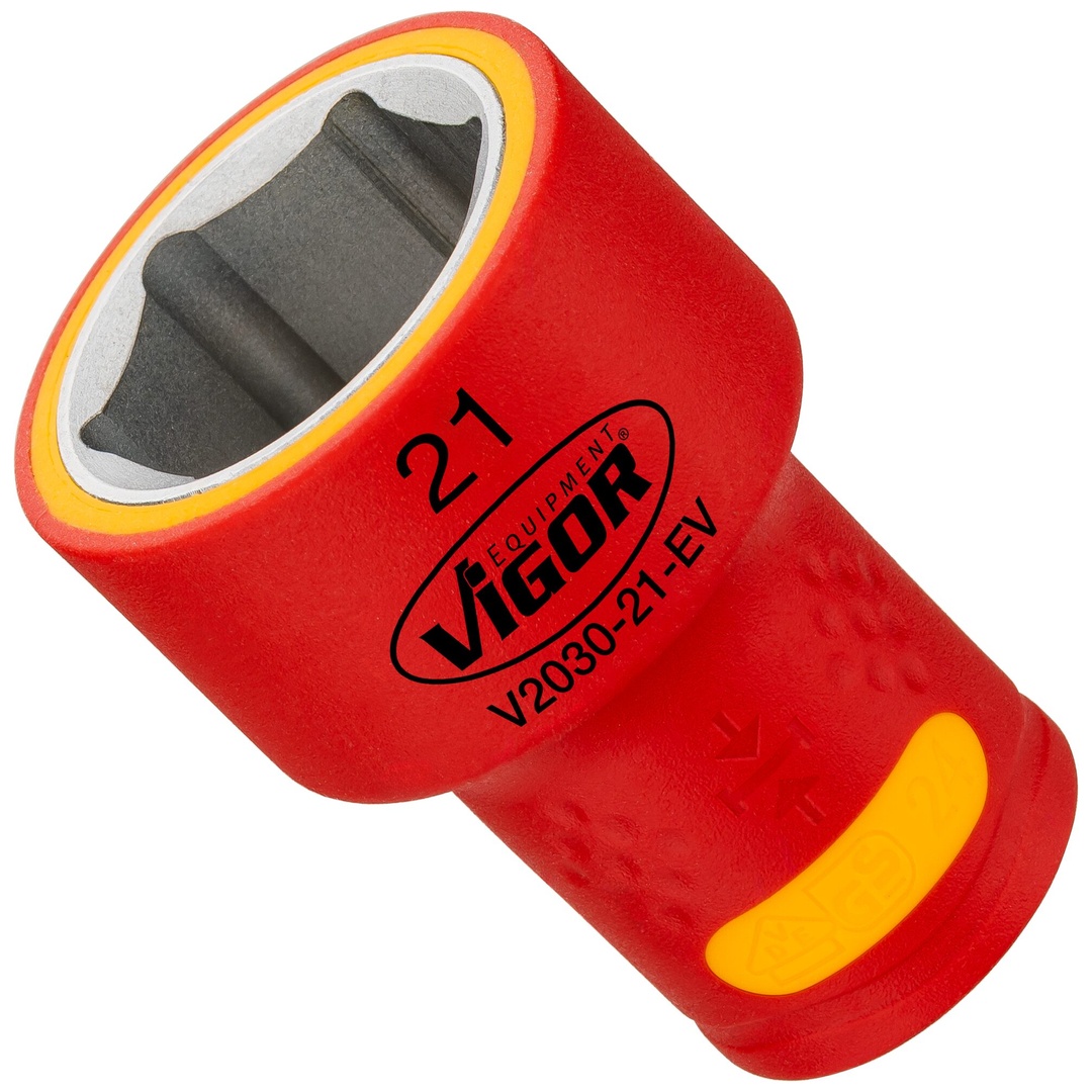 VIGOR Steckschlüsseleinsatz, EV, 3/8 (10 mm) Vierkant hohl, Außen Sechskant Profil, SW 21 mm