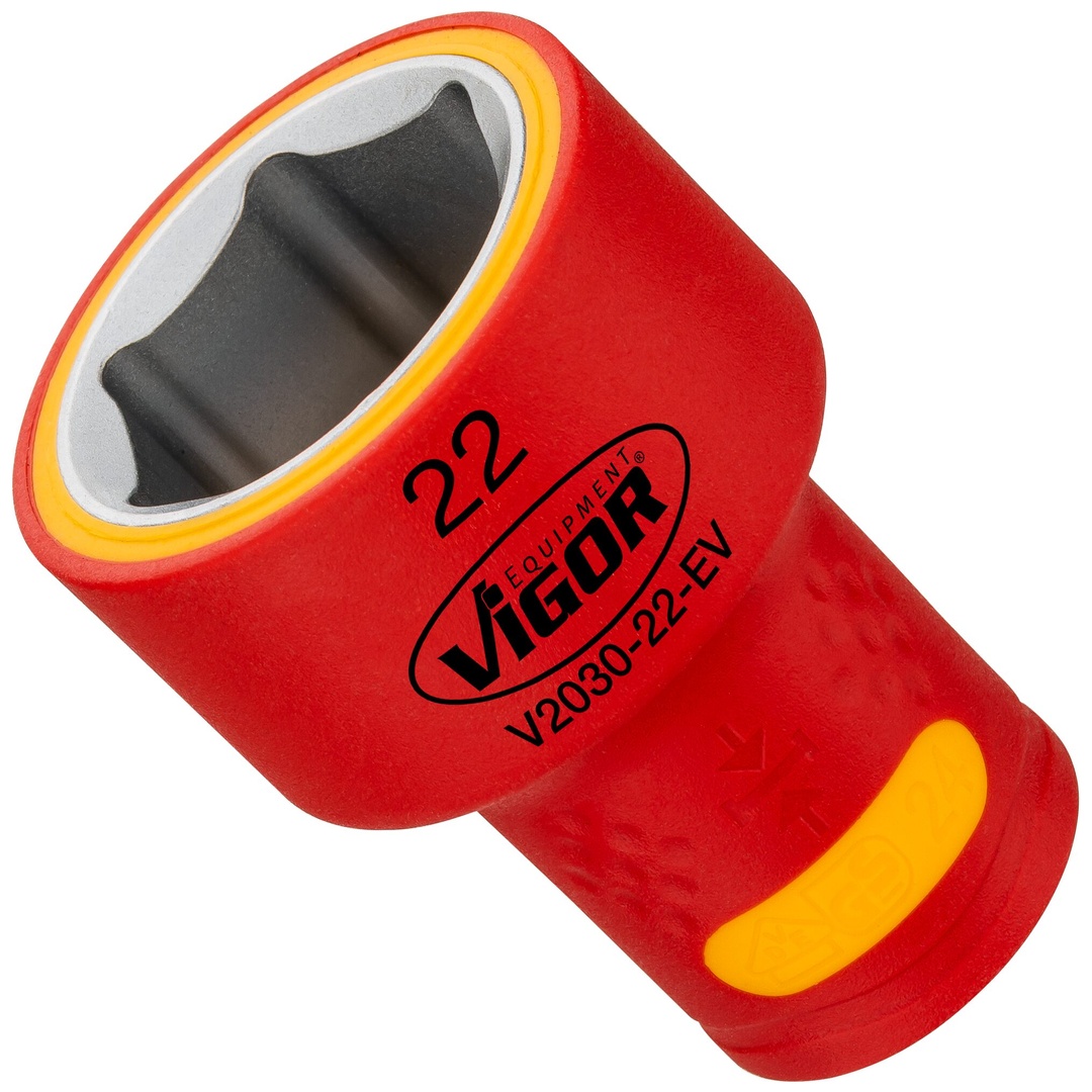 VIGOR Steckschlüsseleinsatz, EV, 3/8 (10 mm) Vierkant hohl, Außen Sechskant Profil, SW 22 mm