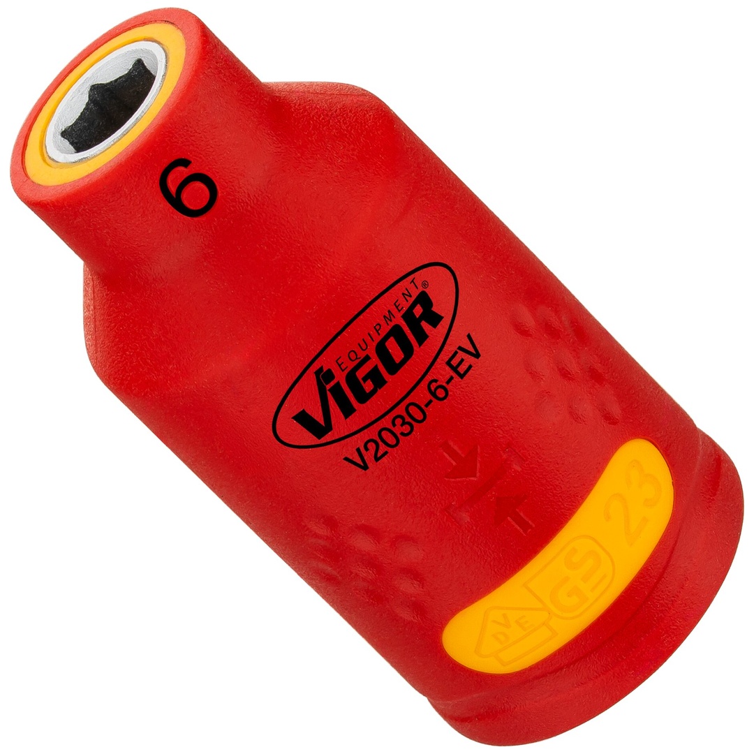 VIGOR Steckschlüsseleinsatz, EV, 3/8 (10 mm) Vierkant hohl, Außen Sechskant Profil, SW 6 mm