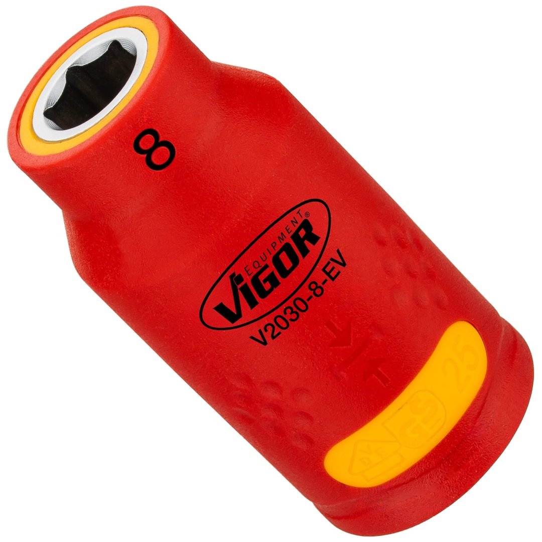 VIGOR Steckschlüsseleinsatz, EV, 3/8 (10 mm) Vierkant hohl, Außen Sechskant Profil, SW 8 mm