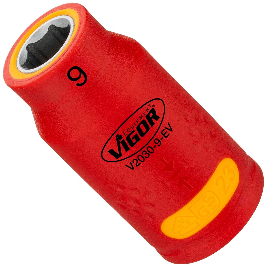 VIGOR Steckschlüsseleinsatz, EV, 3/8 (10 mm) Vierkant hohl, Außen Sechskant Profil, SW 9 mm