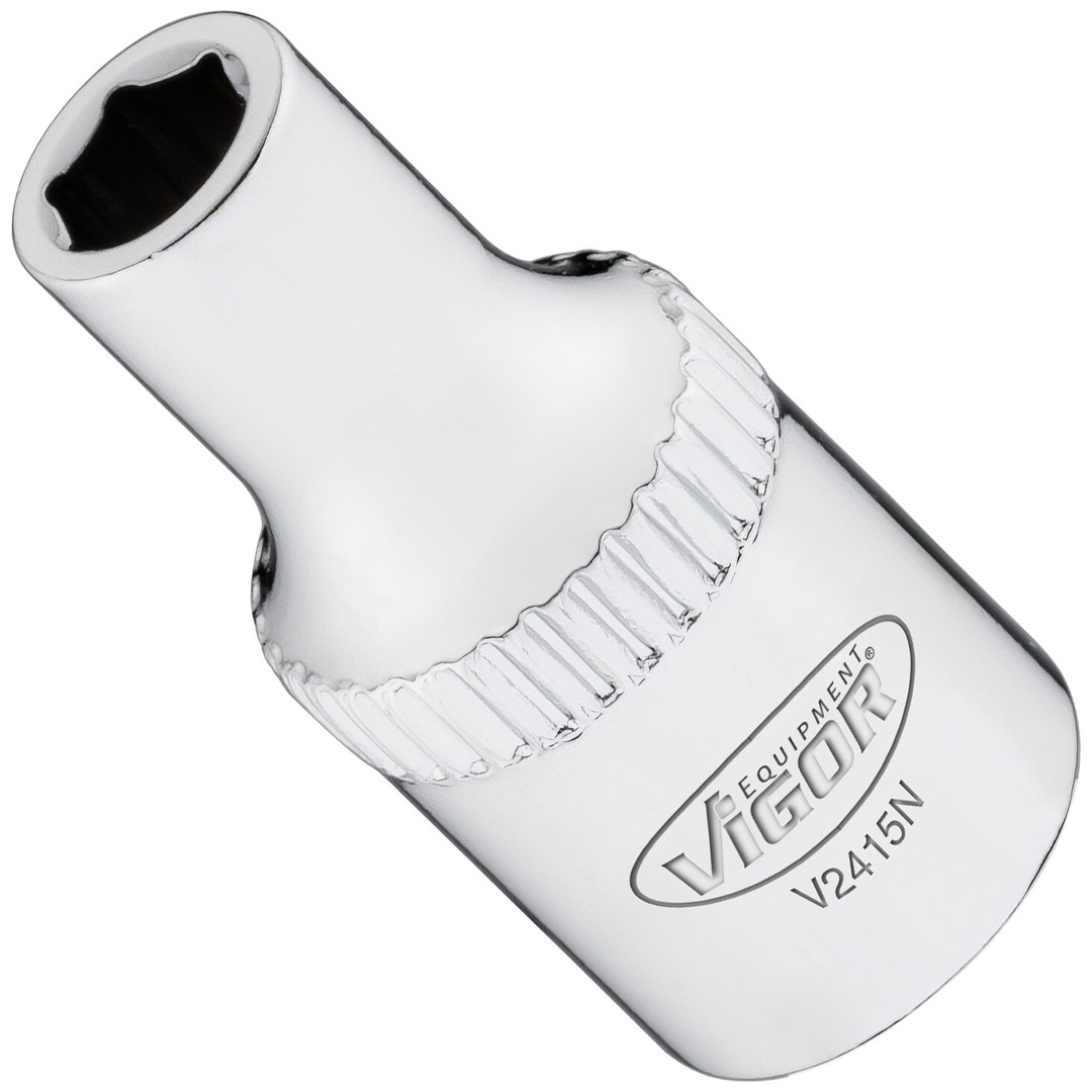 VIGOR Steckschlüsseleinsatz, 1/4 (6,3 mm) Vierkant hohl, Außen Sechskant Profil, SW 4,5 mm