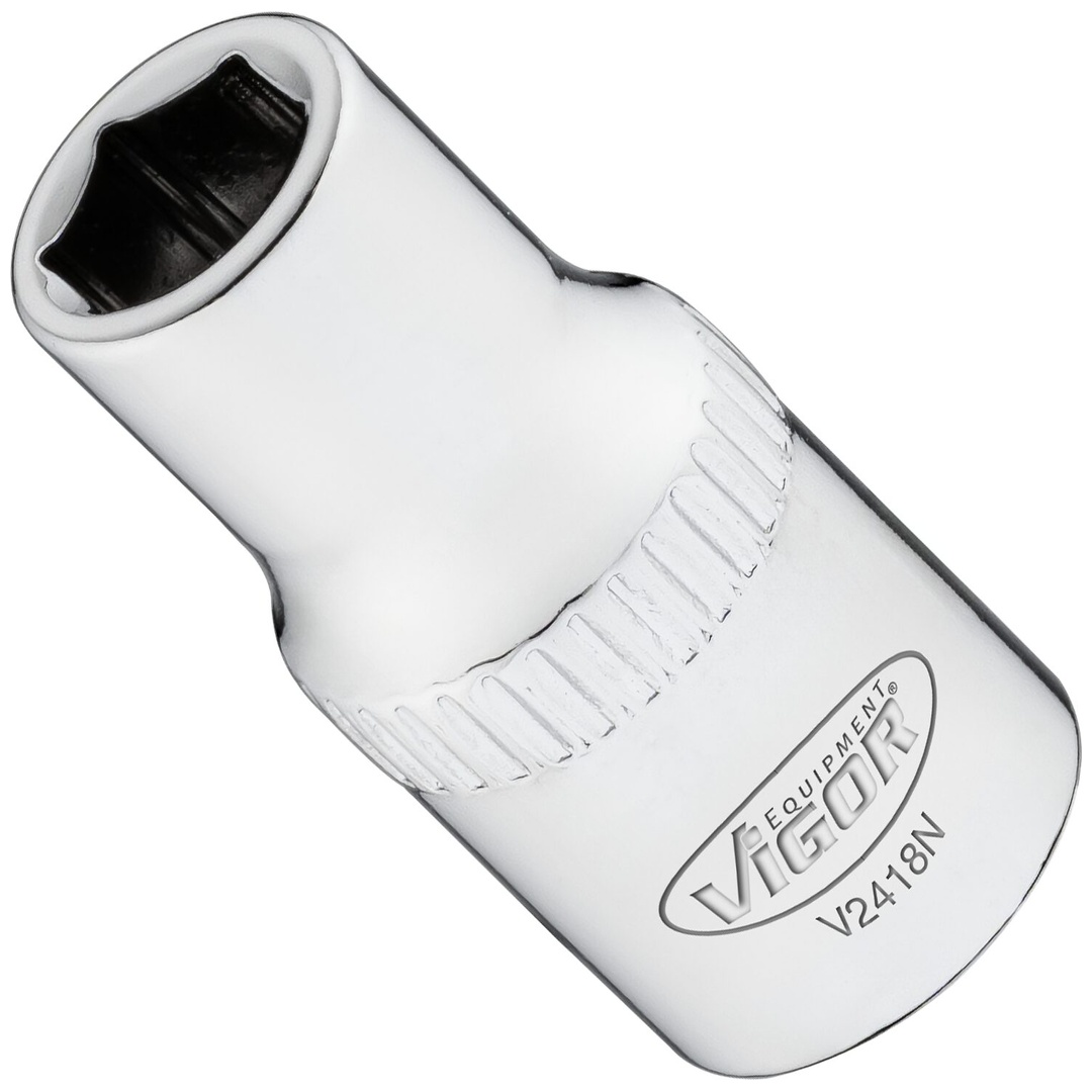 VIGOR Steckschlüsseleinsatz, 1/4 (6,3 mm) Vierkant hohl, Außen Sechskant Profil, SW 6 mm