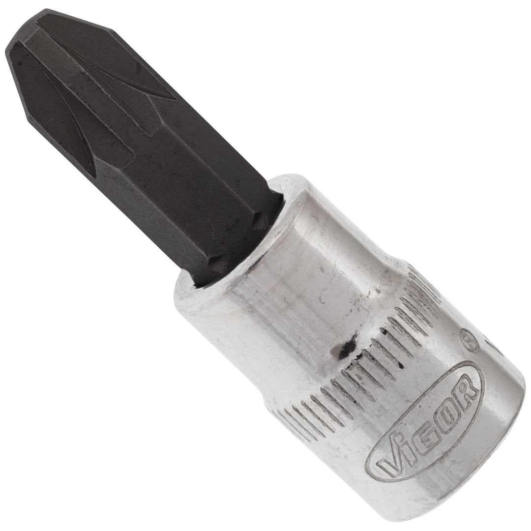 VIGOR Schraubendrehereinsatz, 1/4 (6,3 mm) Vierkant hohl, Pozidriv Profil PZ, SW PZ3