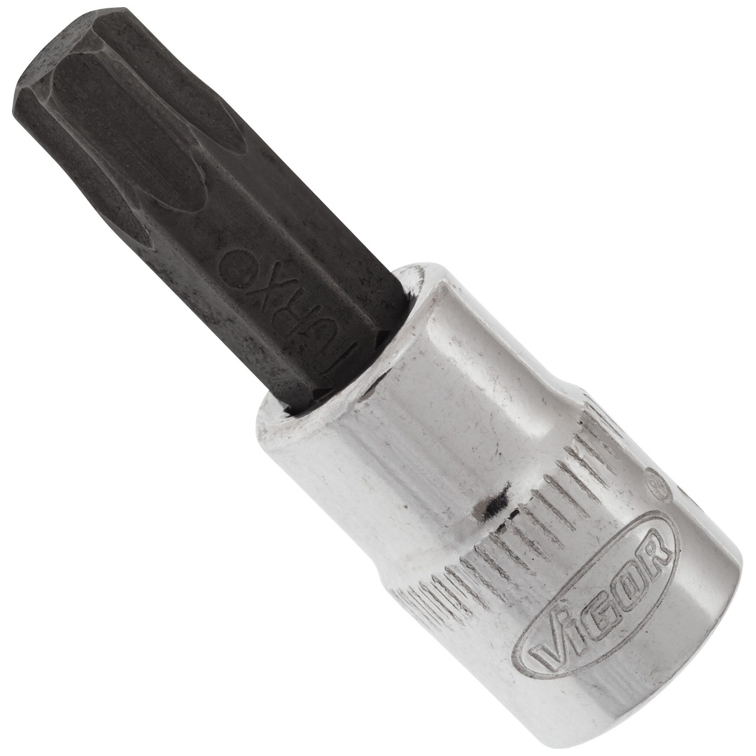 VIGOR Schraubendrehereinsatz, 1/4 (6,3 mm) Vierkant hohl, Innen TX Profil, SW T40