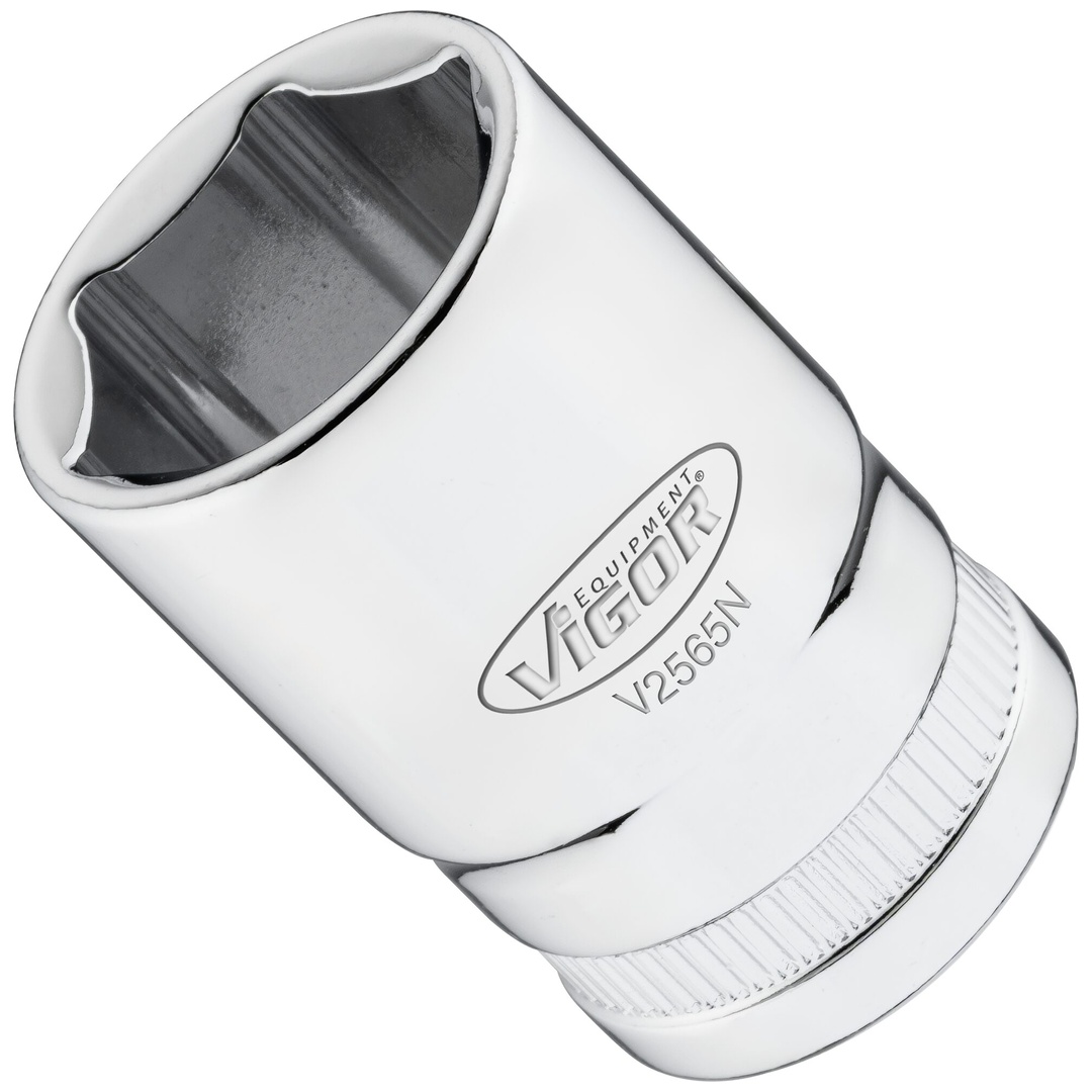 VIGOR Steckschlüsseleinsatz, 1/2 (12,5 mm) Vierkant hohl, Außen Sechskant Profil, SW 19 mm