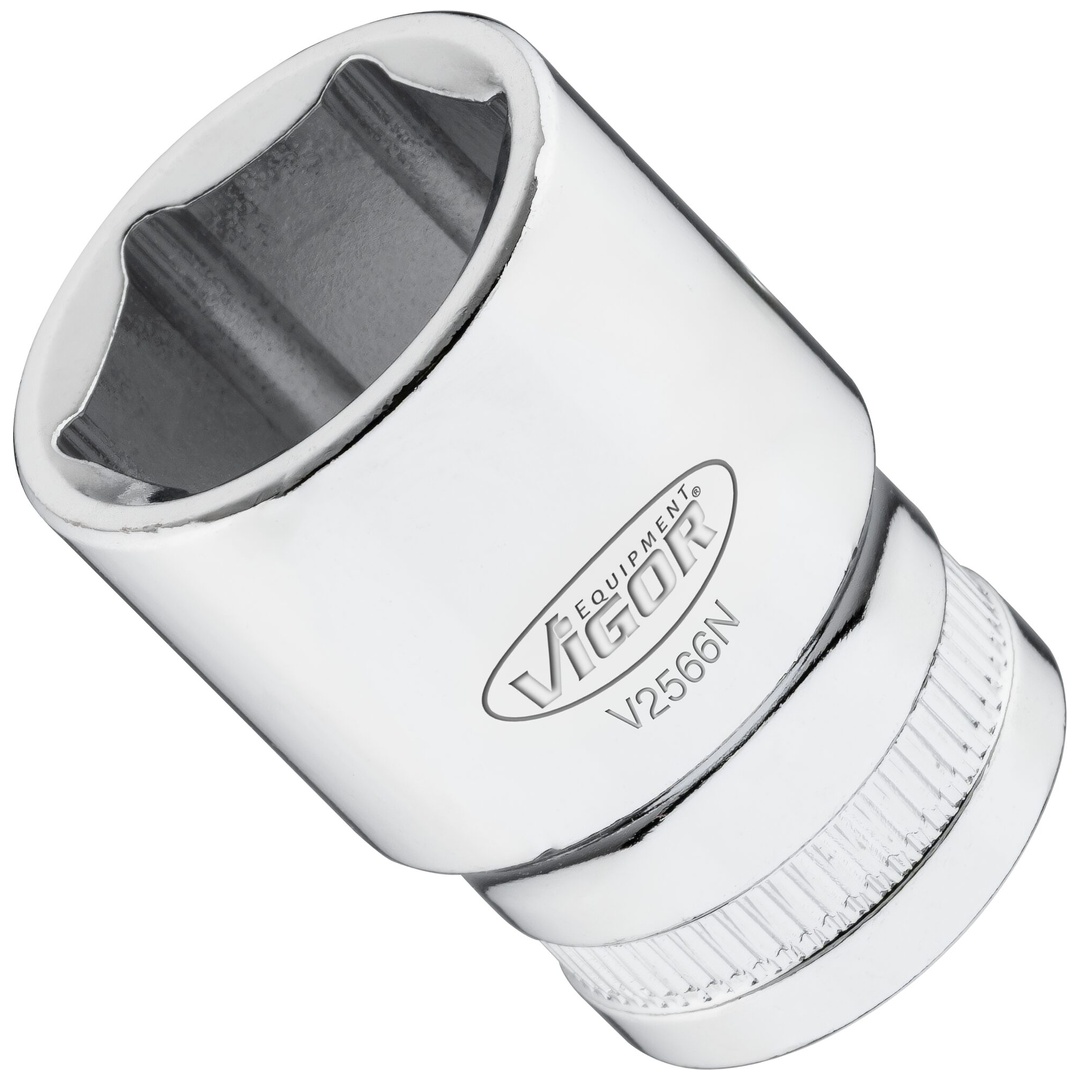 VIGOR Steckschlüsseleinsatz, 1/2 (12,5 mm) Vierkant hohl, Außen Sechskant Profil, SW 20 mm