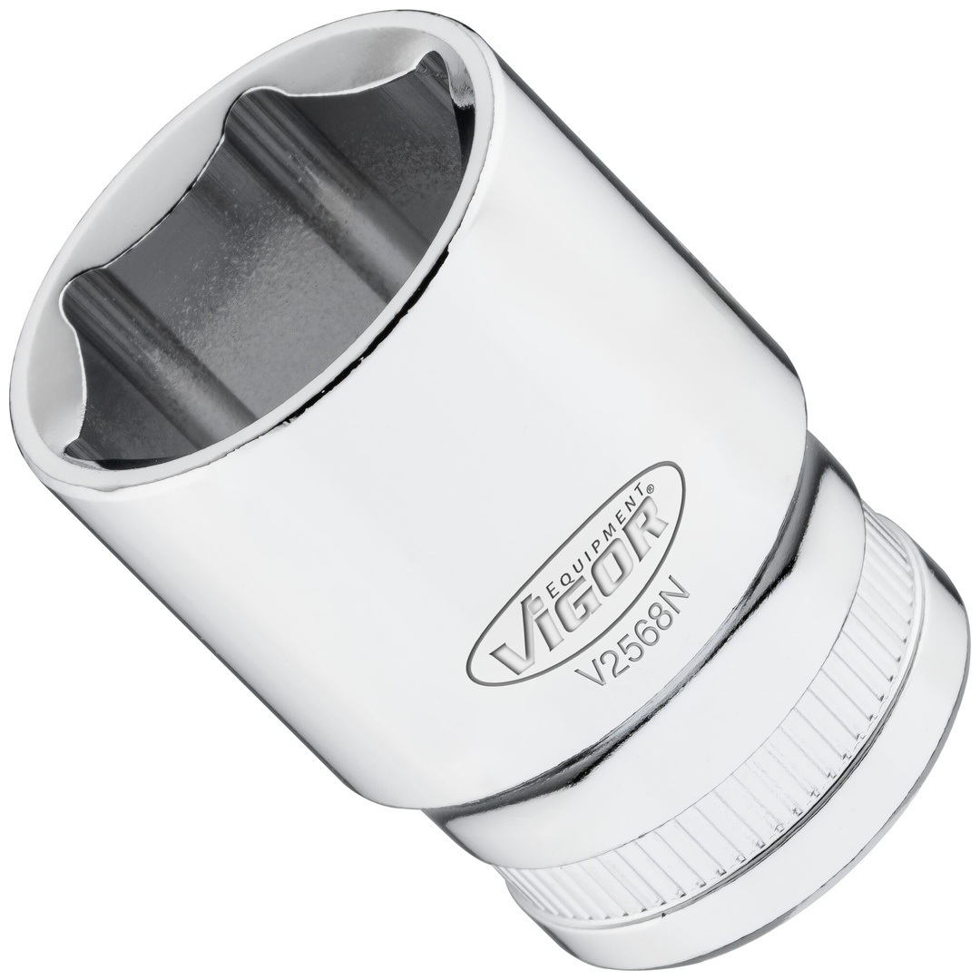 VIGOR Steckschlüsseleinsatz, 1/2 (12,5 mm) Vierkant hohl, Außen Sechskant Profil, SW 22 mm