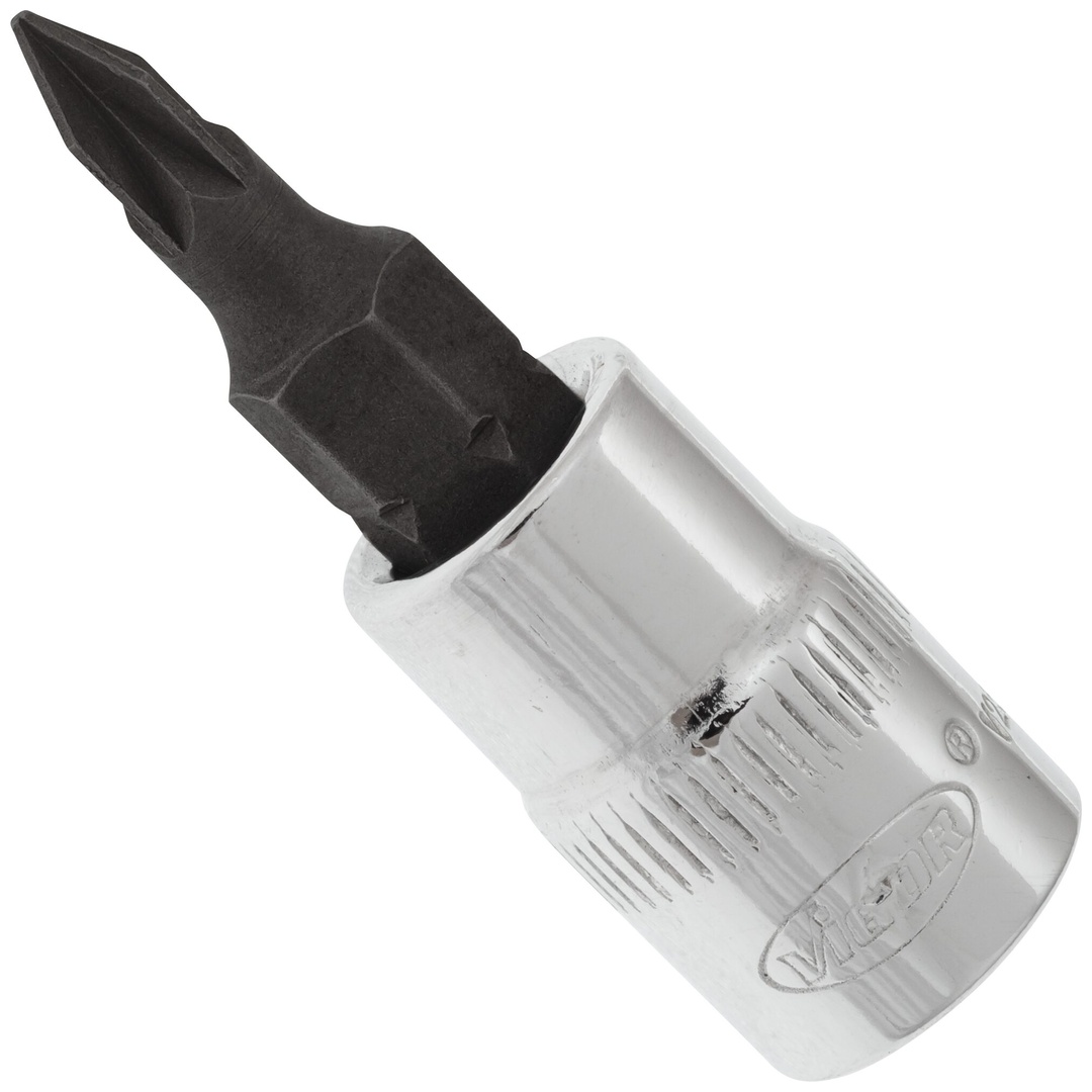 VIGOR Schraubendrehereinsatz, 1/4 (6,3 mm) Vierkant hohl, Pozidriv Profil PZ, SW PZ0