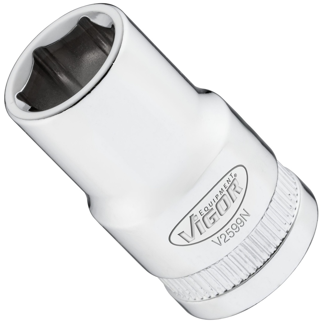 VIGOR Steckschlüsseleinsatz, 1/2 (12,5 mm) Vierkant hohl, Außen Sechskant Profil, SW 13 mm