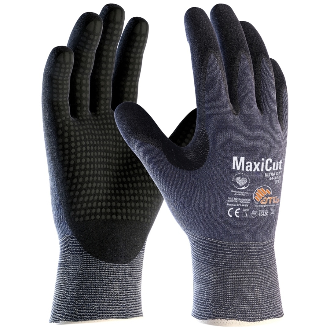 BIG Arbeitsschutz MaxiCut Ultra DT™ Schnittschutz-Strickhandschuhe (44-3445) 2497 Gr. 10 blau/schwarz
